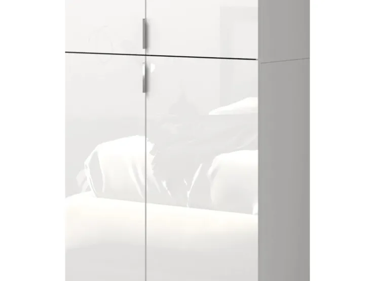 Inn.Furn Garderoben-Set 5-teilig in Weiß Hochglanz 153 cm SystemX
