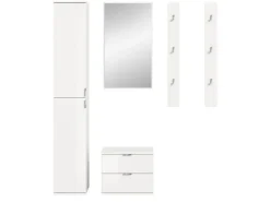 Inn.Furn Garderoben-Set 5-teilig in Weiß Hochglanz 153 cm SystemX