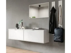 Inn.Furn Garderoben-Set 5-teilig in Weiß Hochglanz 238 cm SystemX