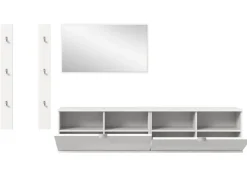 Inn.Furn Garderoben-Set 5-teilig in Weiß Hochglanz 238 cm SystemX