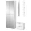 Inn.Furn Garderoben-Set 4-teilig in Weiß Hochglanz 128 cm SystemX* Möbelserien