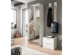 Inn.Furn Garderoben-Set 4-teilig in Weiß Hochglanz 128 cm SystemX* Möbelserien