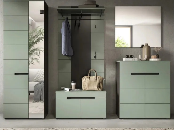 Inn.Furn Garderoben-Set 5-teilig in Salbei und Grau 255 cm Cooper* Möbelserien