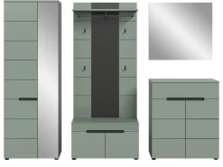 Inn.Furn Garderoben-Set 5-teilig in Salbei und Grau 255 cm Cooper* Möbelserien