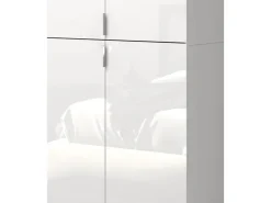 Inn.Furn Garderoben-Set 4-teilig in Weiß Hochglanz 166 cm SystemX