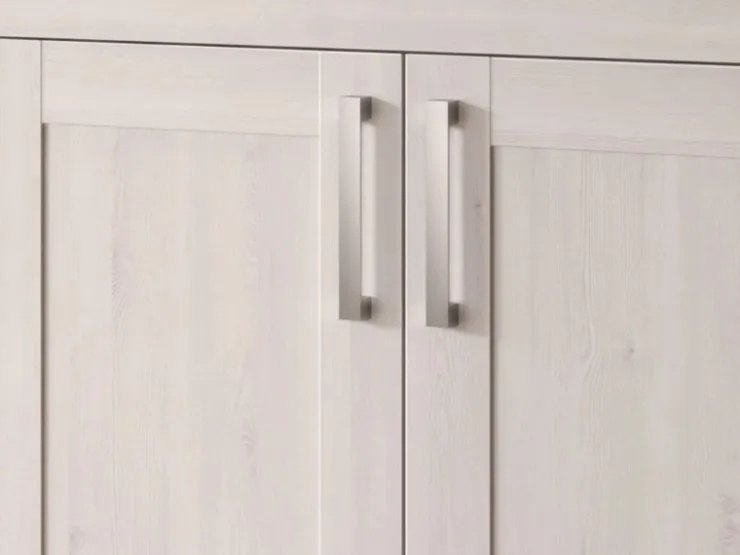 Inn.Furn Garderoben-Set 3-teilig Weiß Lärche 175 cm Landhaus-Stil Mirano* Möbelserien