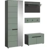 Inn.Furn Garderoben-Set 4-teilig in Salbei und Grau 160 cm Cooper