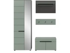 Inn.Furn Garderoben-Set 4-teilig in Salbei und Grau 160 cm Cooper