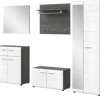 Inn.Furn Garderoben-Set 5-teilig Weiß Hochglanz Grau 250 cm Rumba* Möbelserien