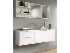 Inn.Furn Garderoben-Set 4-teilig in Weiß Hochglanz 144 cm SystemX* Möbelserien