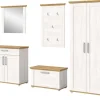Inn.Furn Garderoben-Set 5-teilig Weiß Lärche 285 cm Landhaus-Stil Mirano