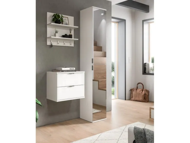 Inn.Furn Garderoben-Set 3-teilig in Weiß Hochglanz 97 cm SystemX* Möbelserien