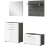 Inn.Furn Garderoben-Set 4-teilig Weiß Hochglanz Grau 175 cm Rumba* Möbelserien