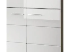 Inn.Furn Garderoben-Set 4-teilig Weiß Hochglanz Grau 175 cm Rumba* Möbelserien