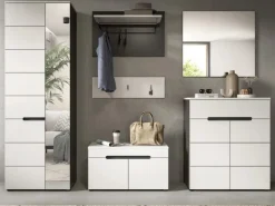 Inn.Furn Garderoben-Set 6-teilig in Weiß und Grau 255 cm Cooper* Möbelserien