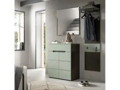 Inn.Furn Garderoben-Set 3-teilig in Salbei und Grau 140 cm Cooper