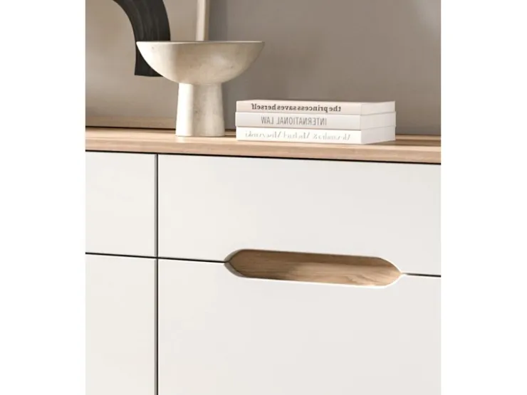 Inn.Furn Sideboard Weiß Eiche 185 cm mit Soft-Close-Funktion Hygge* Sideboards