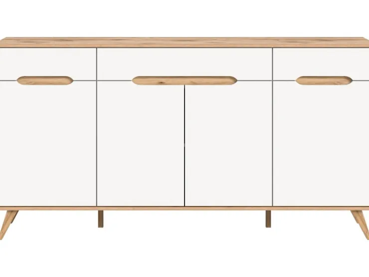 Inn.Furn Sideboard Weiß Eiche 185 cm mit Soft-Close-Funktion Hygge* Sideboards