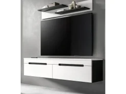 Inn.Furn TV-Lowboard und Wandboard in Weiß und Grau 170 cm Cooper