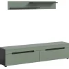 Inn.Furn TV-Lowboard und Wandboard in Salbei und Grau 170 cm Cooper* Schweberegale