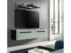 Inn.Furn TV-Lowboard und Wandboard in Salbei und Grau 170 cm Cooper* Schweberegale