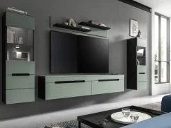 Inn.Furn TV-Lowboard und Wandboard in Salbei und Grau 170 cm Cooper* Schweberegale