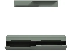 Inn.Furn TV-Lowboard und Wandboard in Salbei und Grau 170 cm Cooper* Schweberegale