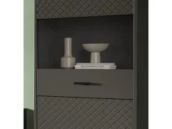 Inn.Furn Vitrine in Grau Matt 58 x 195 cm Madea* Vitrinen
