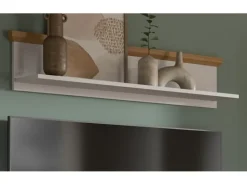 Inn.Furn Wandboard in Weiß Lärche Landhaus 110 cm Mirano* Weitere Regale|Schweberegale