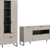 Inn.Furn Wohnwand in Kaschmir und Schwarz 290 cm Morena* Wohnwände