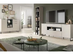 Inn.Furn Wohnwand in Kaschmir und Schwarz 245 cm Morena