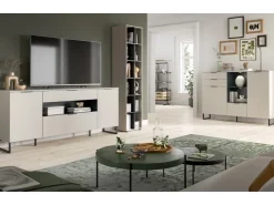 Inn.Furn Wohnwand in Kaschmir und Schwarz 245 cm Morena