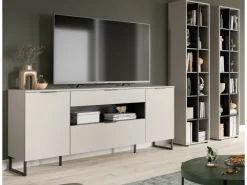 Inn.Furn Wohnwand in Kaschmir und Schwarz 305 cm Morena
