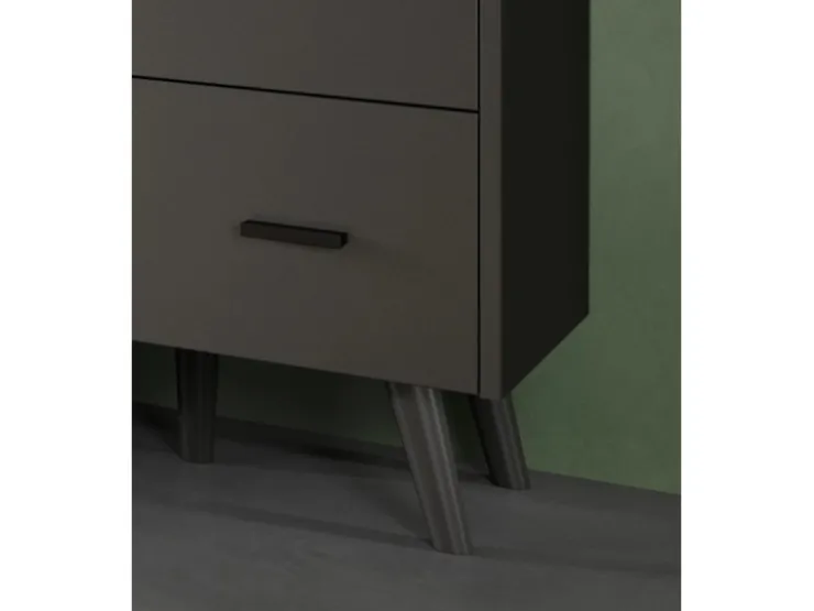 Inn.Furn Wohnwand in Grau Matt 258 cm Madea* Schweberegale|Wohnwände