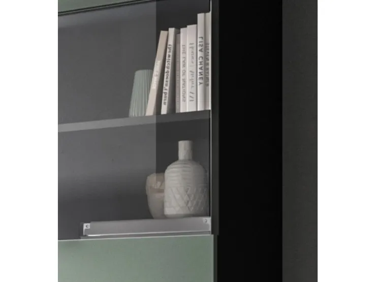 Inn.Furn Wohnwand in Salbei und Grau 221 cm Cooper* Schweberegale