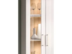 Inn.Furn Wohnwand in Weiß Lärche Landhaus 4-teilig 316 cm Mirano* Wohnwände|Vitrinen