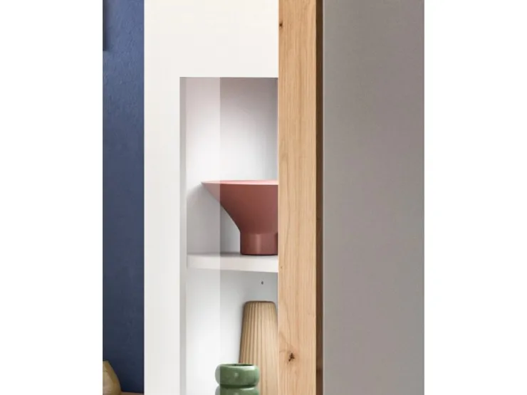 Inn.Furn Wohnwand 3-teilig in Weiß und Eiche 270 cm Siena* Wohnwände