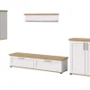 Inn.Furn Wohnwand 4-teilig in Weiß Lärche Landhaus 336 cm Mirano* Wohnwände