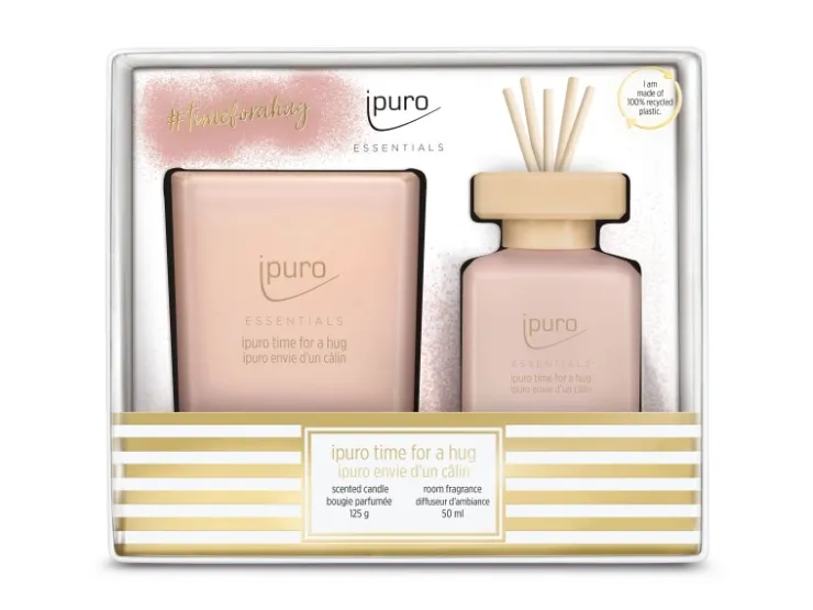 Ipuro Raumduft und Duftkerze Essentials 2er-Set Time For A Hug Rosa* Geschenkartikel