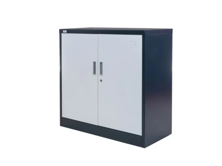 Jet-Line Stahlschrank Kiew in Anthrazit-Weiß 90 x 40 x 90 cm mit Abschließbaren Türen* Büroregale