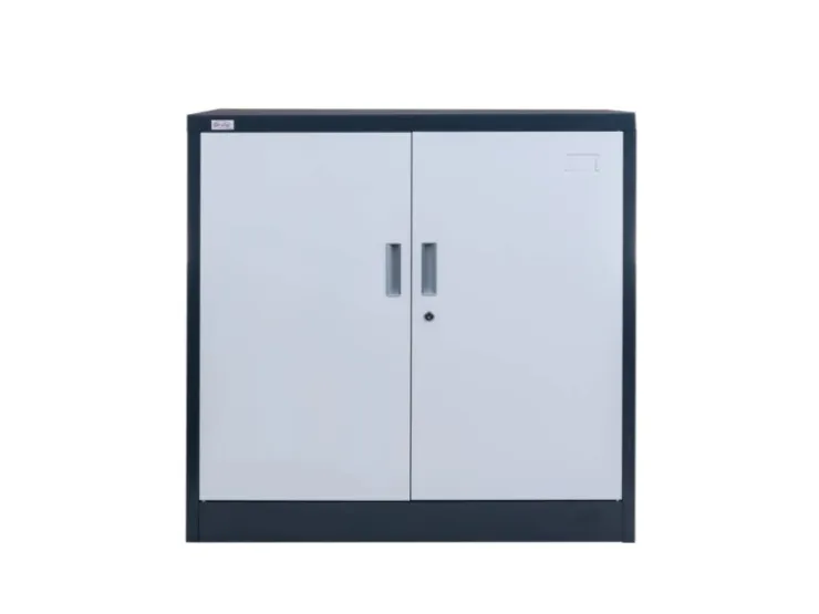Jet-Line Stahlschrank Kiew in Anthrazit-Weiß 90 x 40 x 90 cm mit Abschließbaren Türen* Büroregale