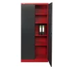 Jet-Line Stahlschrank Moskau in Anthrazit-Rot 90 x 40 x 185 cm mit Abschließbaren Türen