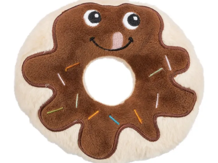 Jollypaw Donut Plüsch 15 cm Braun* Hundebedarf