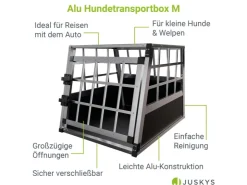 Juskys Alu Hundetransportbox M* Hundebedarf
