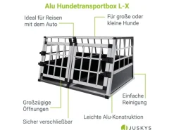Juskys Alu Hundetransportbox L X* Hundebedarf