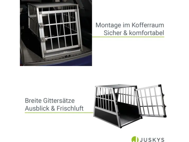 Juskys Alu Hundetransportbox L* Hundebedarf