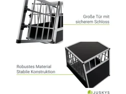 Juskys Alu Hundetransportbox L* Hundebedarf
