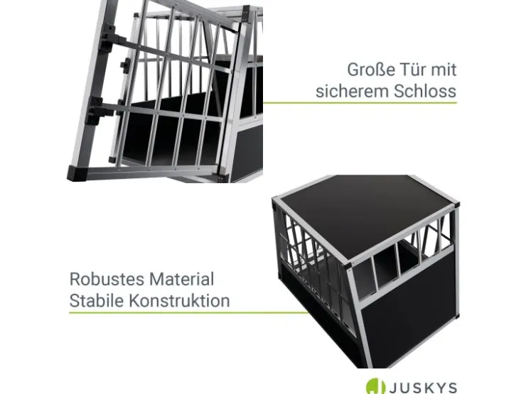 Juskys Alu Hundetransportbox L* Hundebedarf