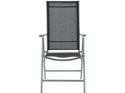 Juskys Aluminium Gartengarnitur Milano 9 Teilig mit Tisch und 8 Stühlen