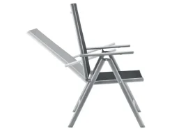 Juskys Aluminium Gartengarnitur Milano 9 Teilig mit Tisch und 8 Stühlen